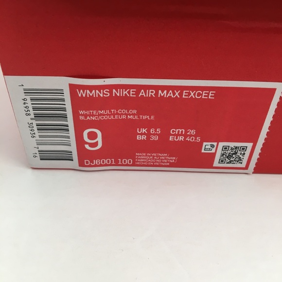 Nike Womens Air Max Excee Shoes Size 9 DJ6001-100 - Picture 8 of 8